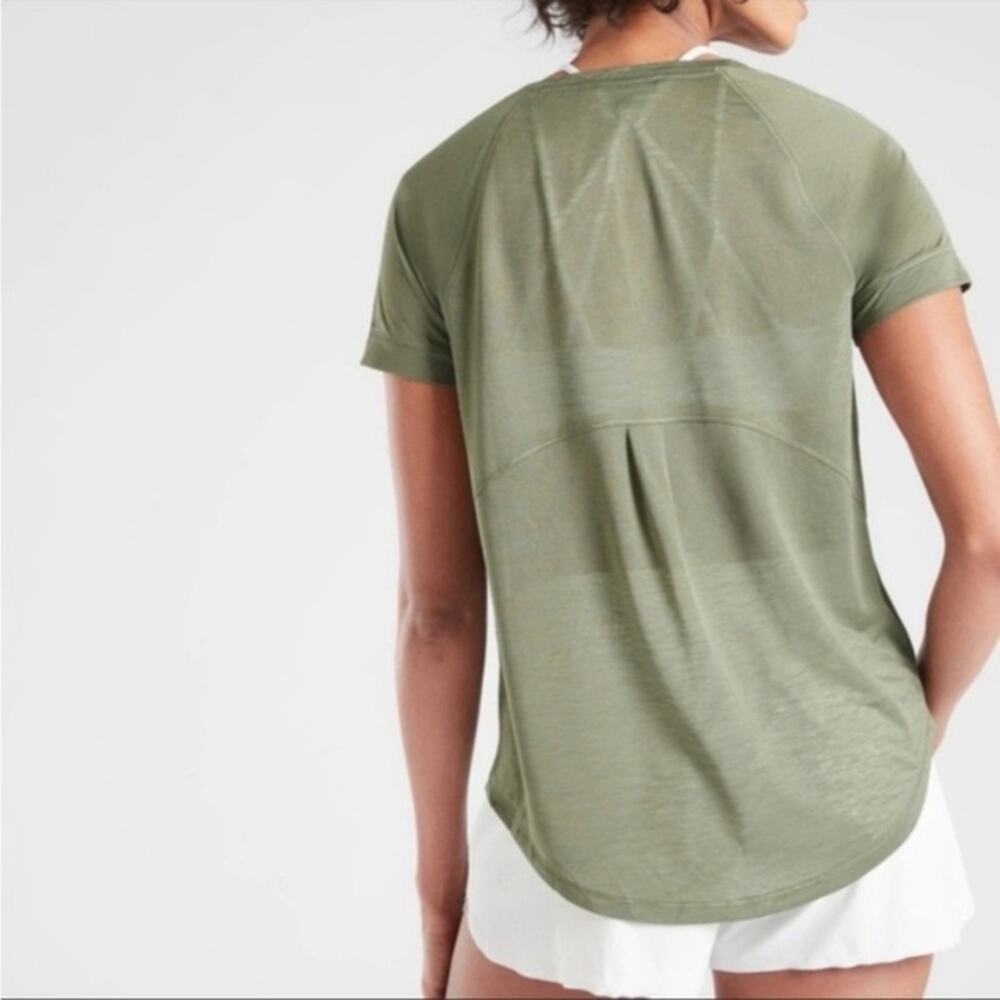 Athleta Moss Green Lightweight Vapor T-shirt Size XXS